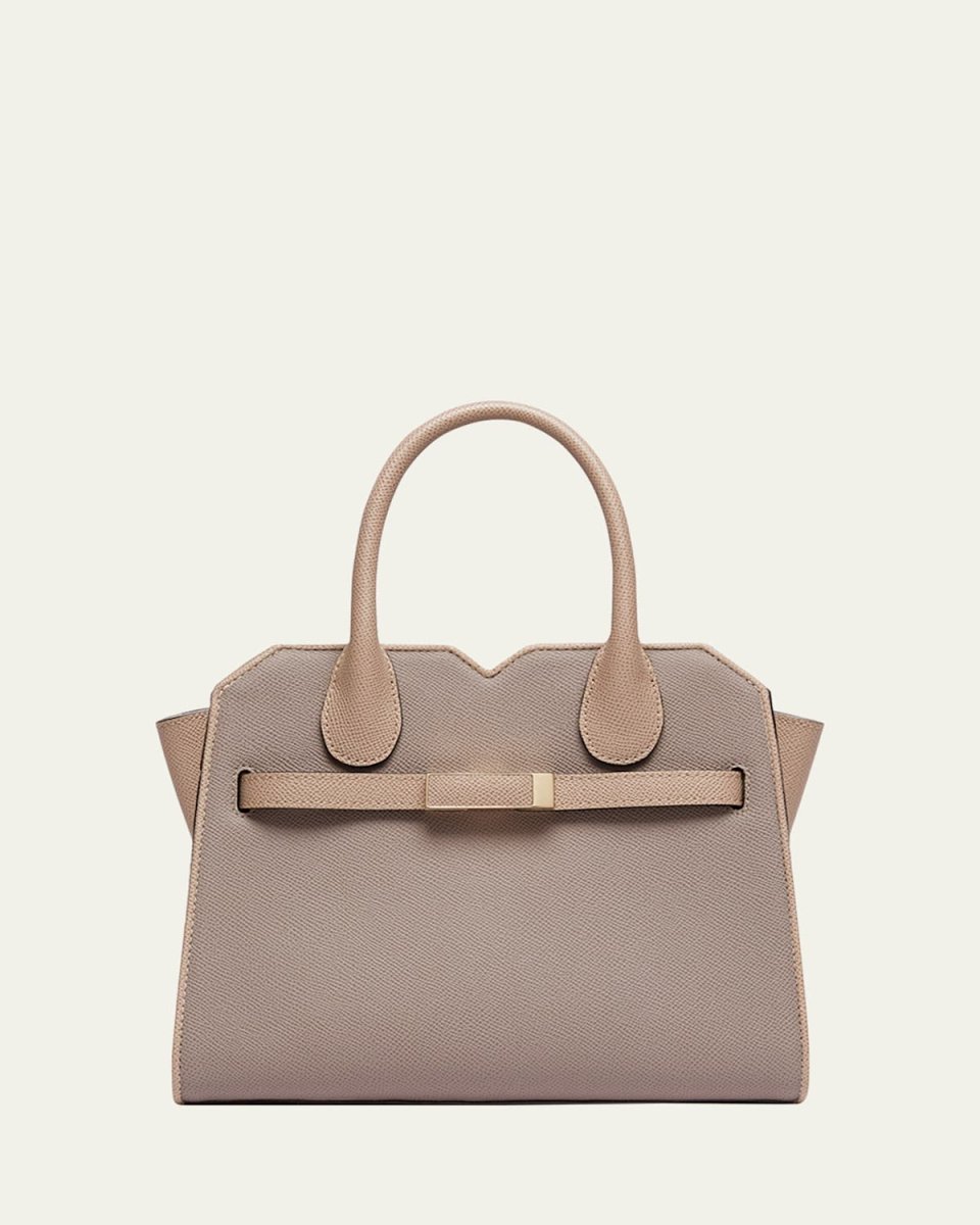 Milano Bicolor Leather Top-Handle Bag